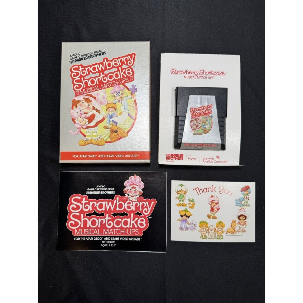 Strawberry Shortcake Musical Match-ups (Atari 2600, 1982) CIB Manual Postcard